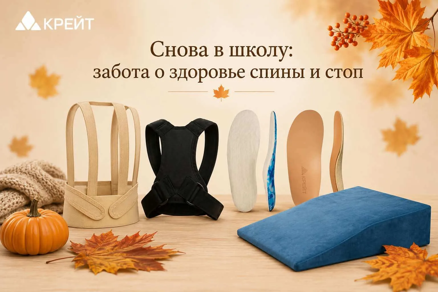 🍁  СНОВА В ШКОЛУ: ЗАБОТА О ЗДОРОВЬЕ СПИНЫ И СТОП