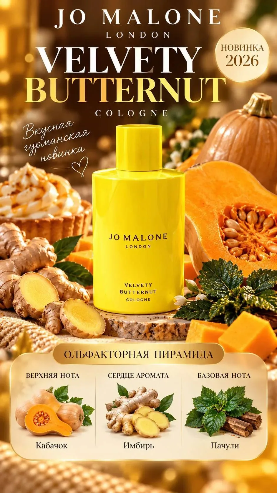 💛 Velvety Butternut Jo Malone London — вкусная новинка 2026 года