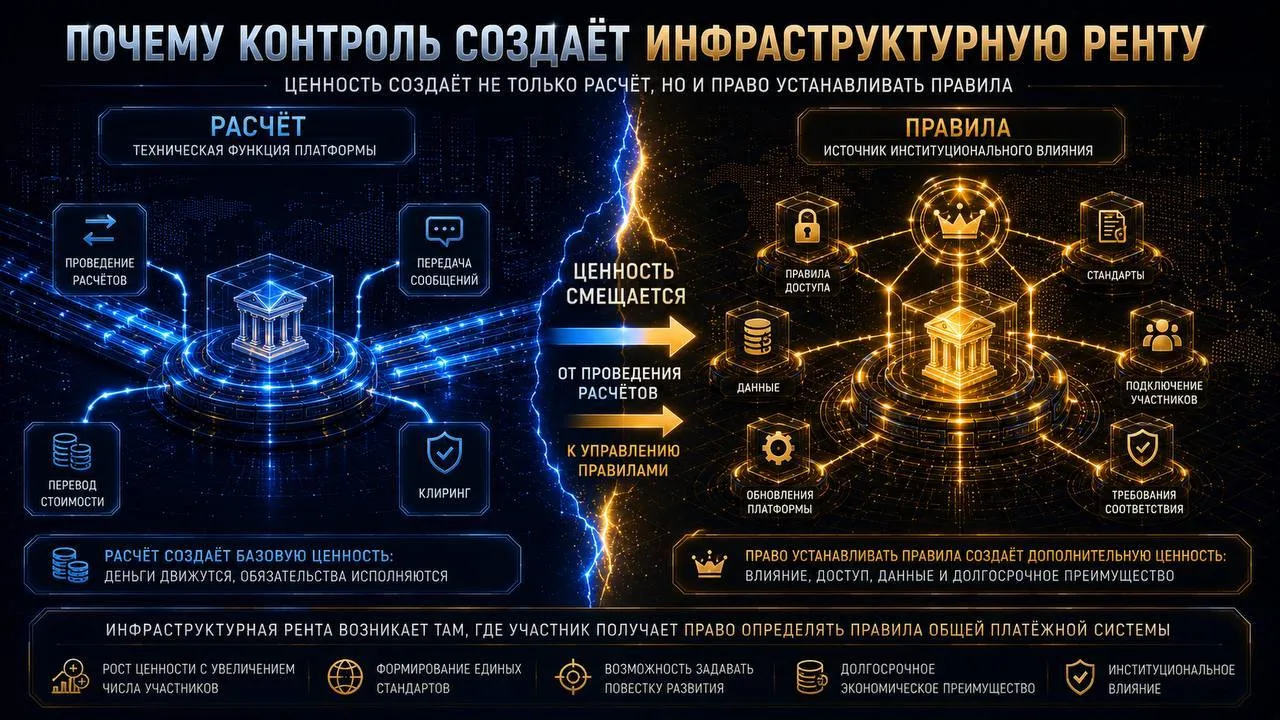Самый ценный актив новой платёжной инфраструктуры может оказаться не деньгами, а правом...