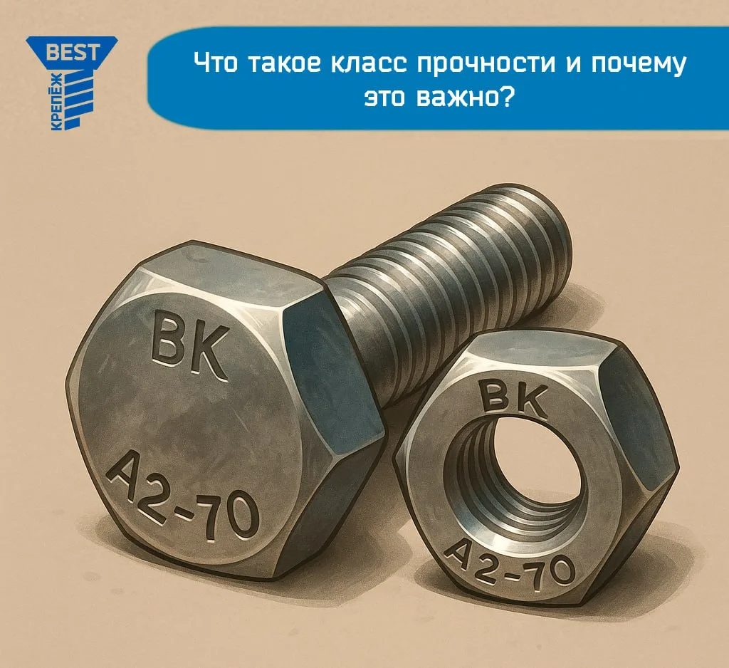 🔩 Класс прочности — это основная характеристика крепежа (болтов, винтов, шпилек и гаек...