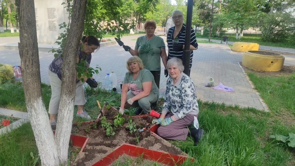 🌼 Цветы Победы — дело добрых рук!  Сегодня серебряные волонтёры из КАД «Зыряночка» село Онохино с лю
