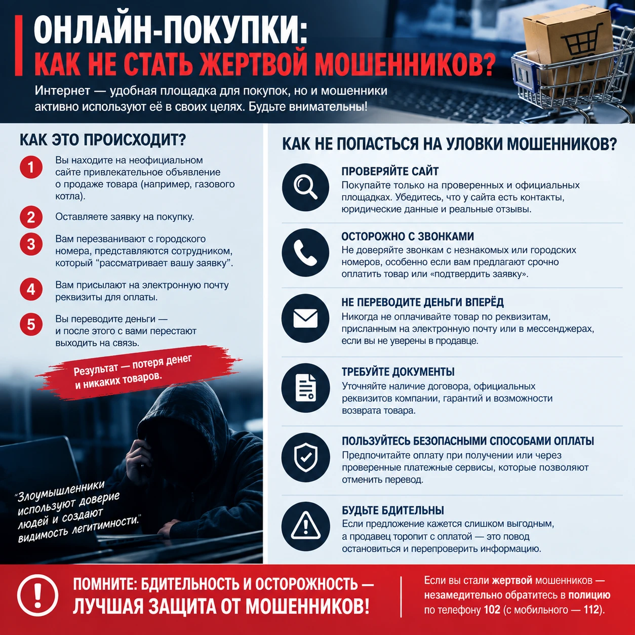 🌐Сотрудники полиции напоминают о необходимости проявлять бдительность при совершении п...