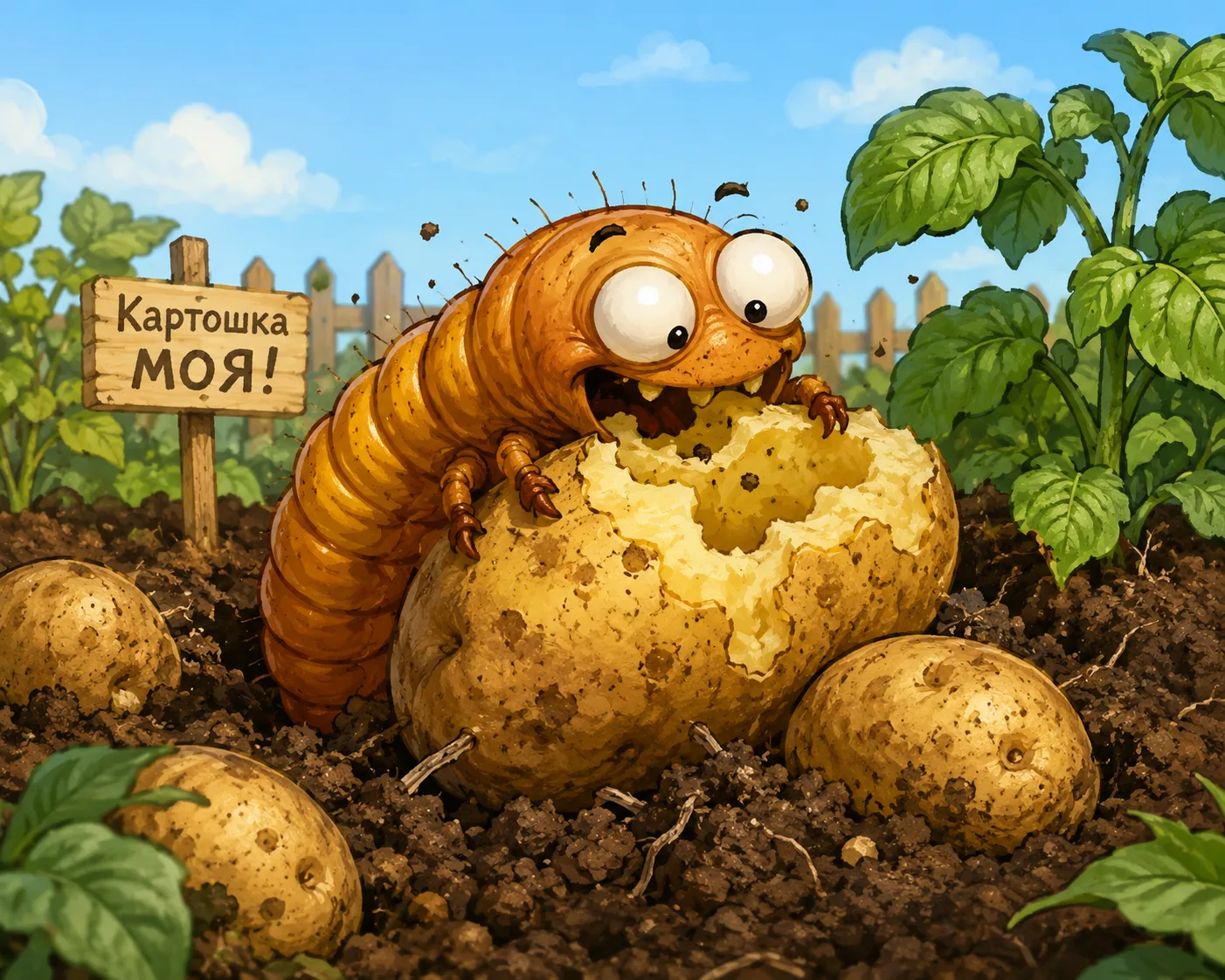 🥔 Проволочник поедает картофель?