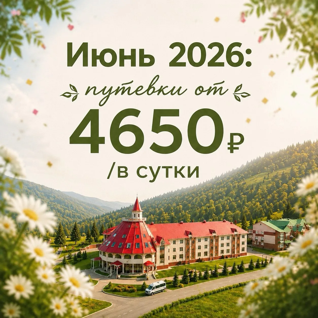 🔥 Срочная новость для наших дорогих друзей! Июнь 2026: путевки от 4650 рублей в сутки!