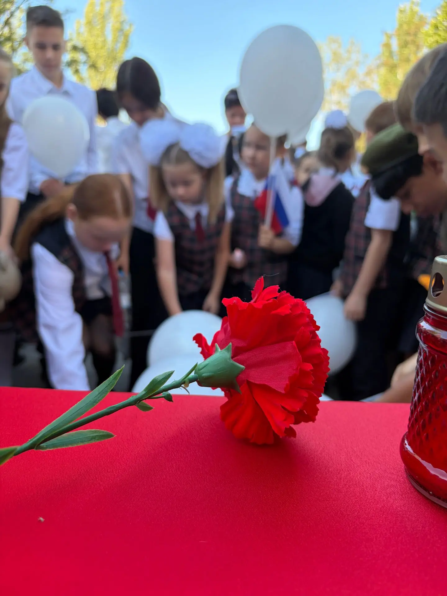Сегодня, 3 сентября, в МКОУ "Кирпичнозаводская СОШ имени Героя Российской Федерации Юри...