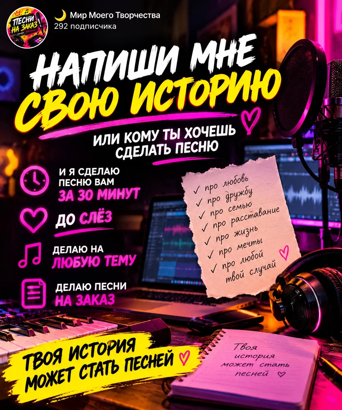 Для заказа писать 👉🏻 Заказать песню