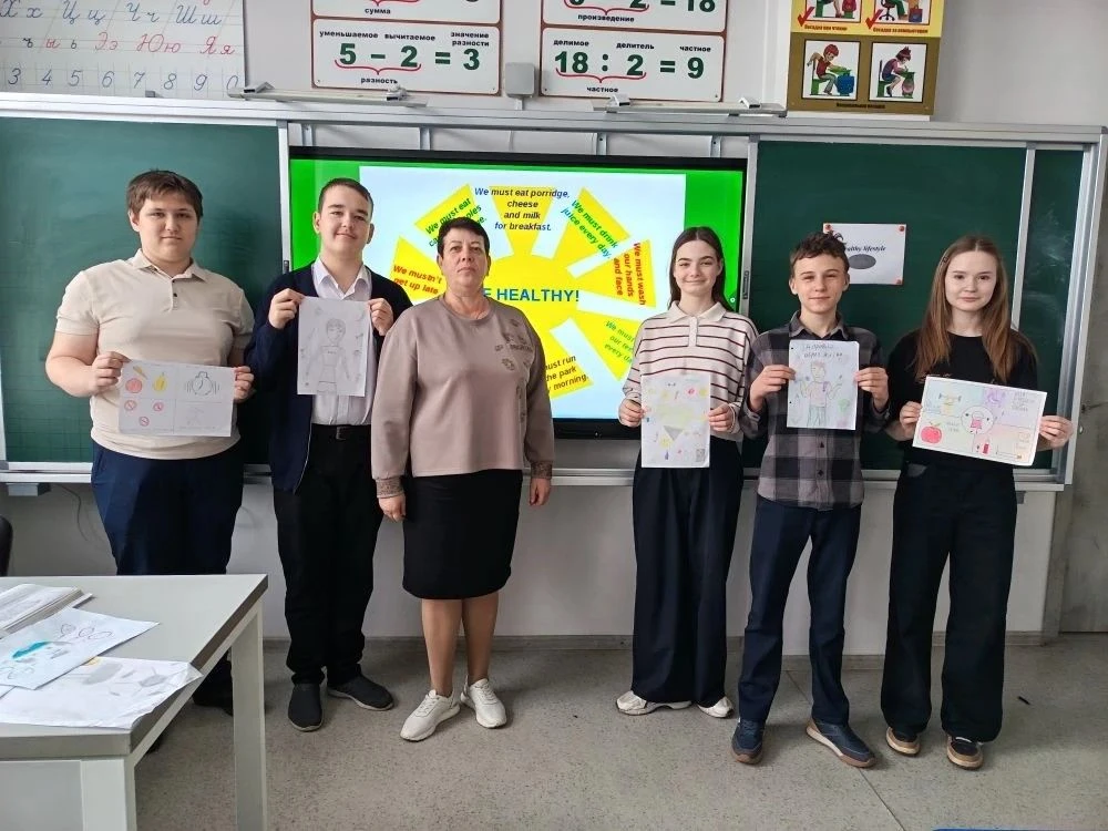 📍 17 апреля в 8 «Б» классе прошёл урок английского языка по теме «Здоровый образ жизни», который про