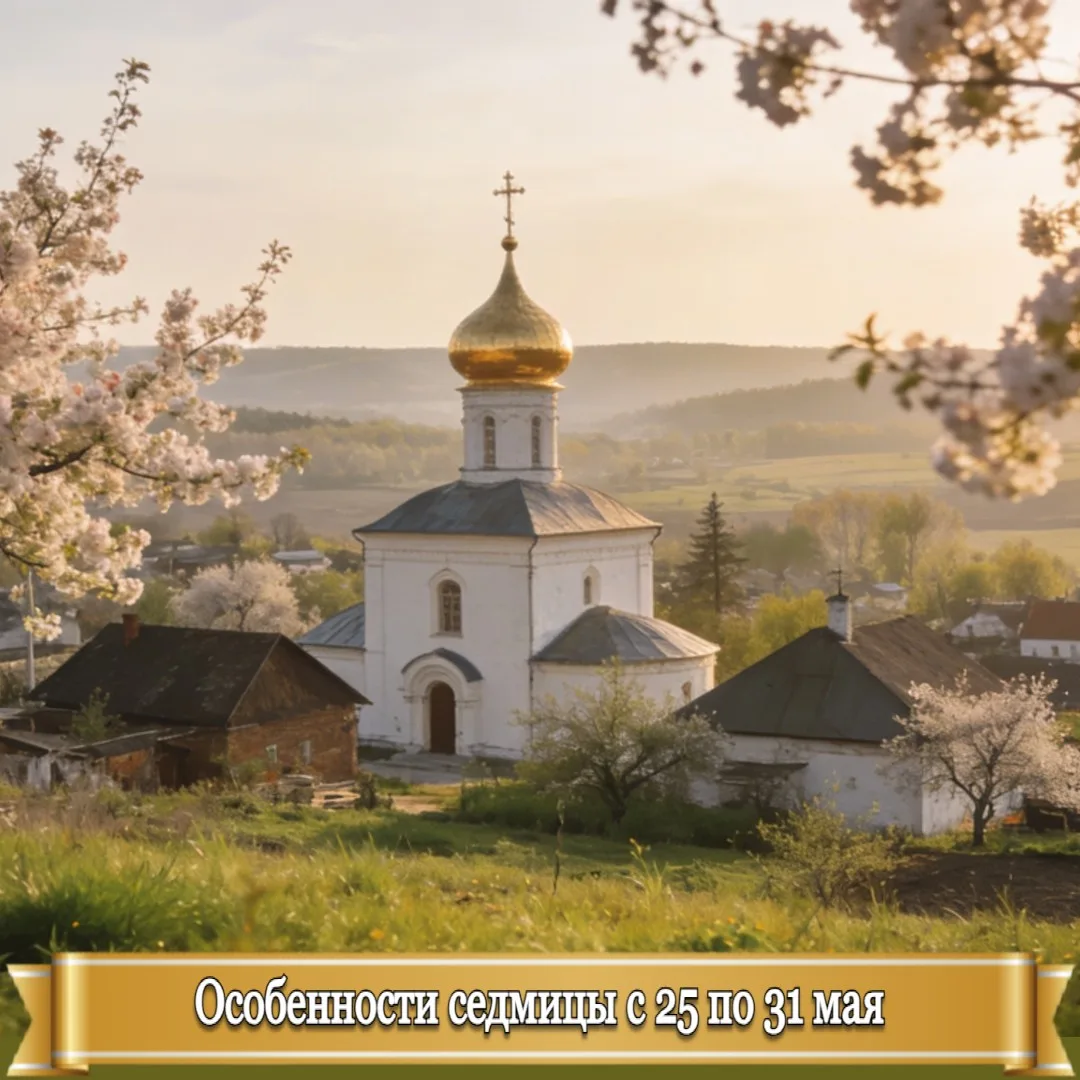 ОСОБЕННОСТИ СЕДМИЦЫ с 25 по 31 МАЯ    Предстоящая неделя наполнена важными событиями и церковными пр
