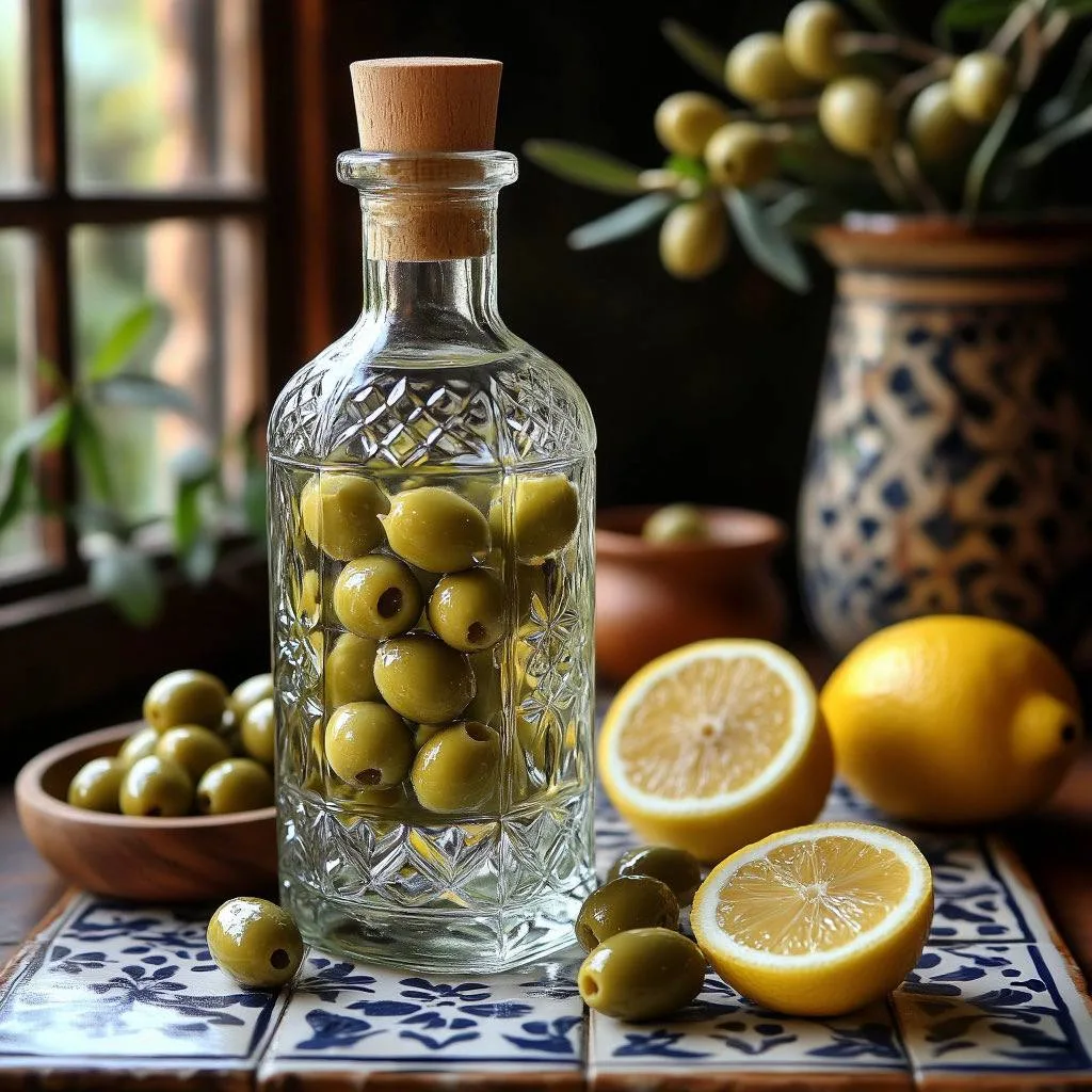 Настойка из зелёных оливок и джина 🫒🫒🍋