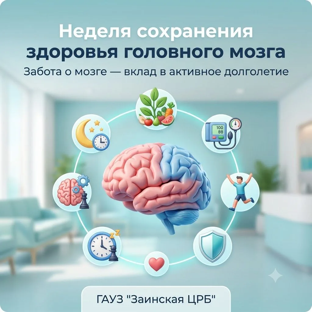 🧠 Неделя сохранения здоровья головного мозга
С 20 по 26 июля проходит Неделя сохранения здоровья го