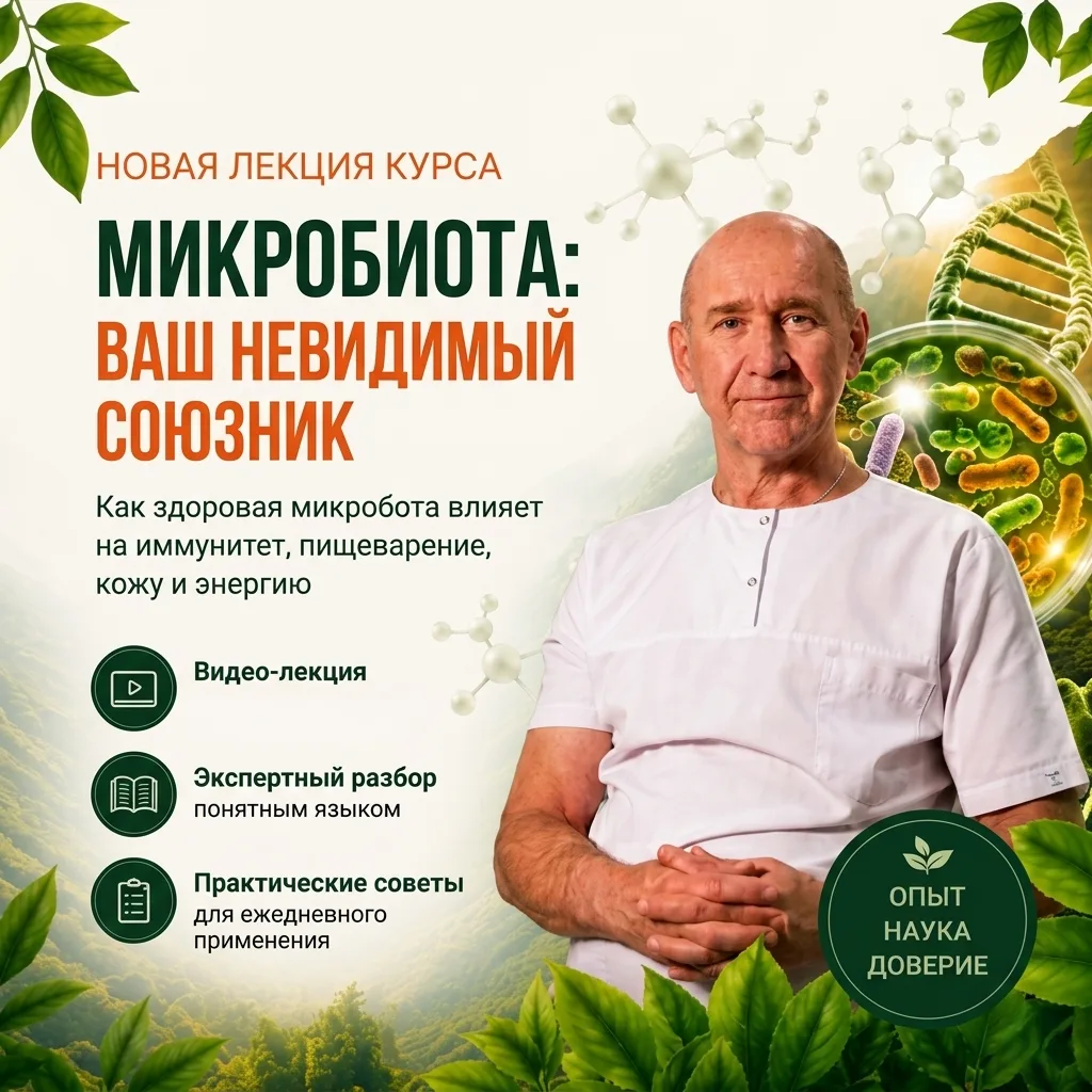 НОВАЯ ЛЕКЦИЯ КУРСА: Микробиота — ваш невидимый союзник