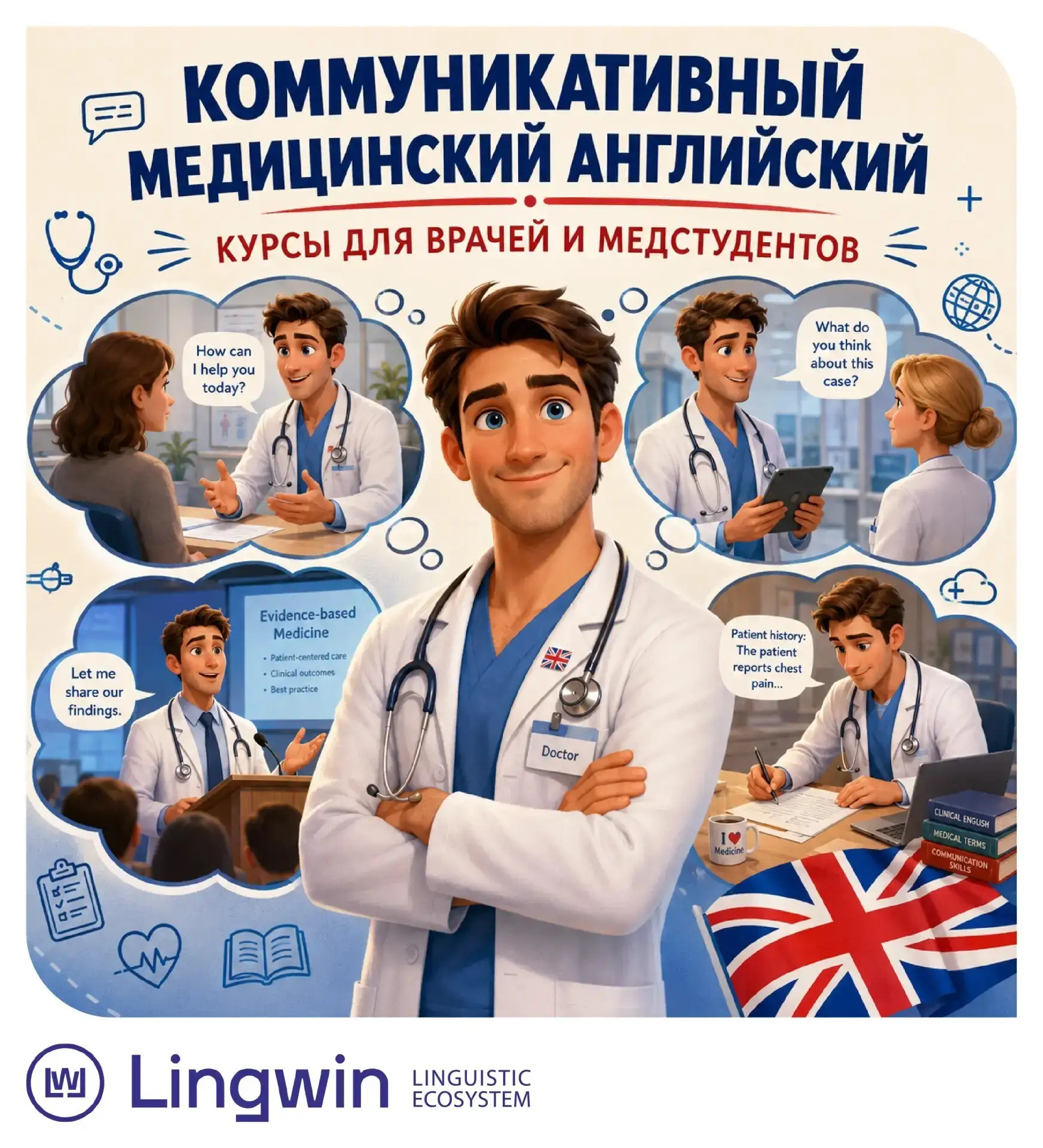 🩺 Коммуникативный медицинский английский: как заговорить с пациентом на одном языке