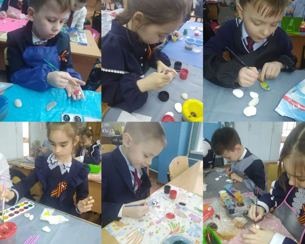 🎨🖌️Сегодня ученики 1 «А» класса осваивали необычную художественную технику — роспись ...
