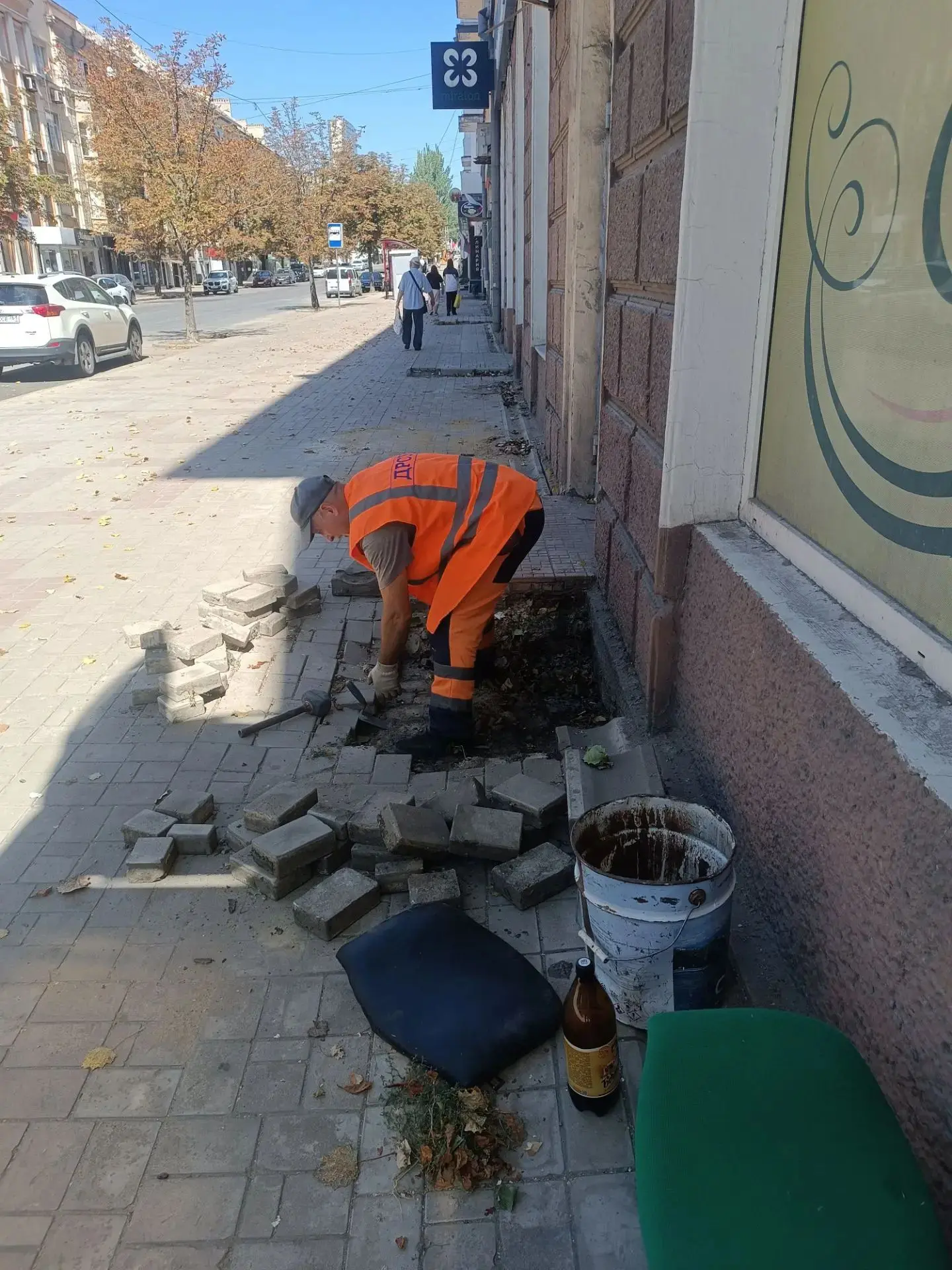 Выполнены работы по укладке ФЭМ на ул.Артёма