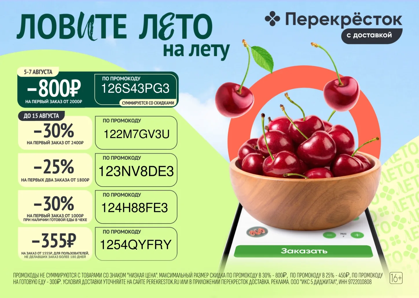 💋Только 3 дня супер промокод в Перекрёсток Доставка :