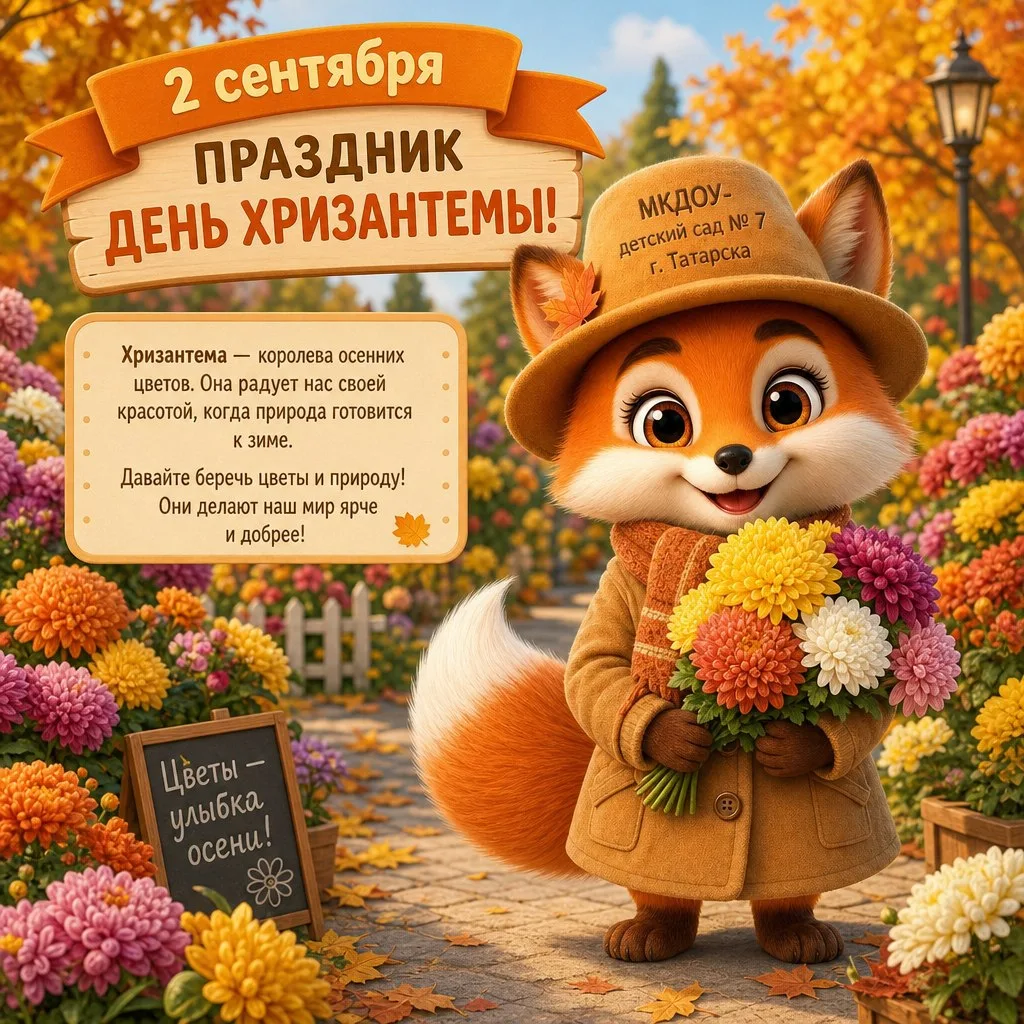 🌼 2 СЕНТЯБРЯ — ДЕНЬ ХРИЗАНТЕМЫ🌼