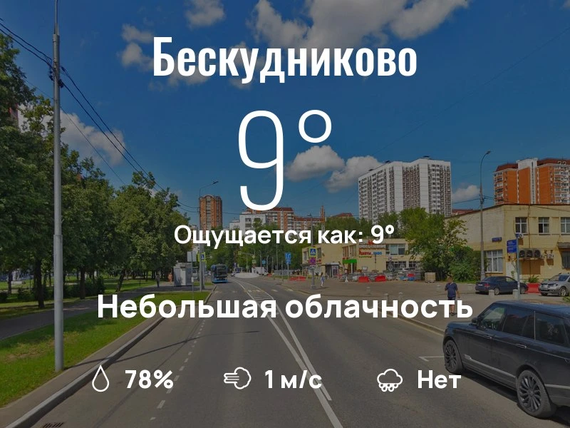 Что с погодой в Бескудниково?