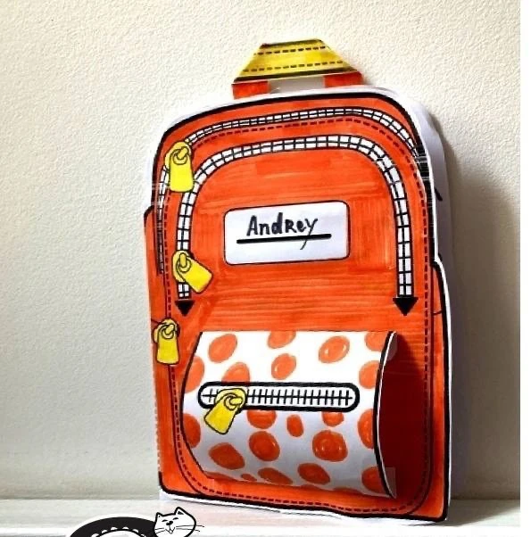 ПОДЕЛКА ИЗ БУМАГИ. ШКОЛЬНЫЙ РЮКЗАК.🎒