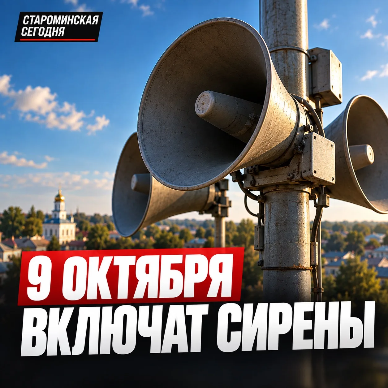 🚨 9 октября на Кубани дважды включат сирены