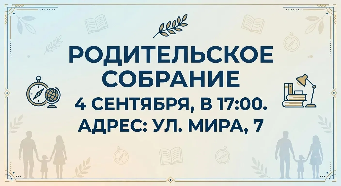 4 сентября в Анжеро-Судженском политехническом колледже состоится родительское собрание.