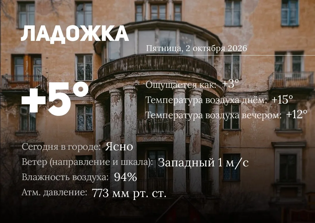 ☀️ Доброе утро, Ладожка!