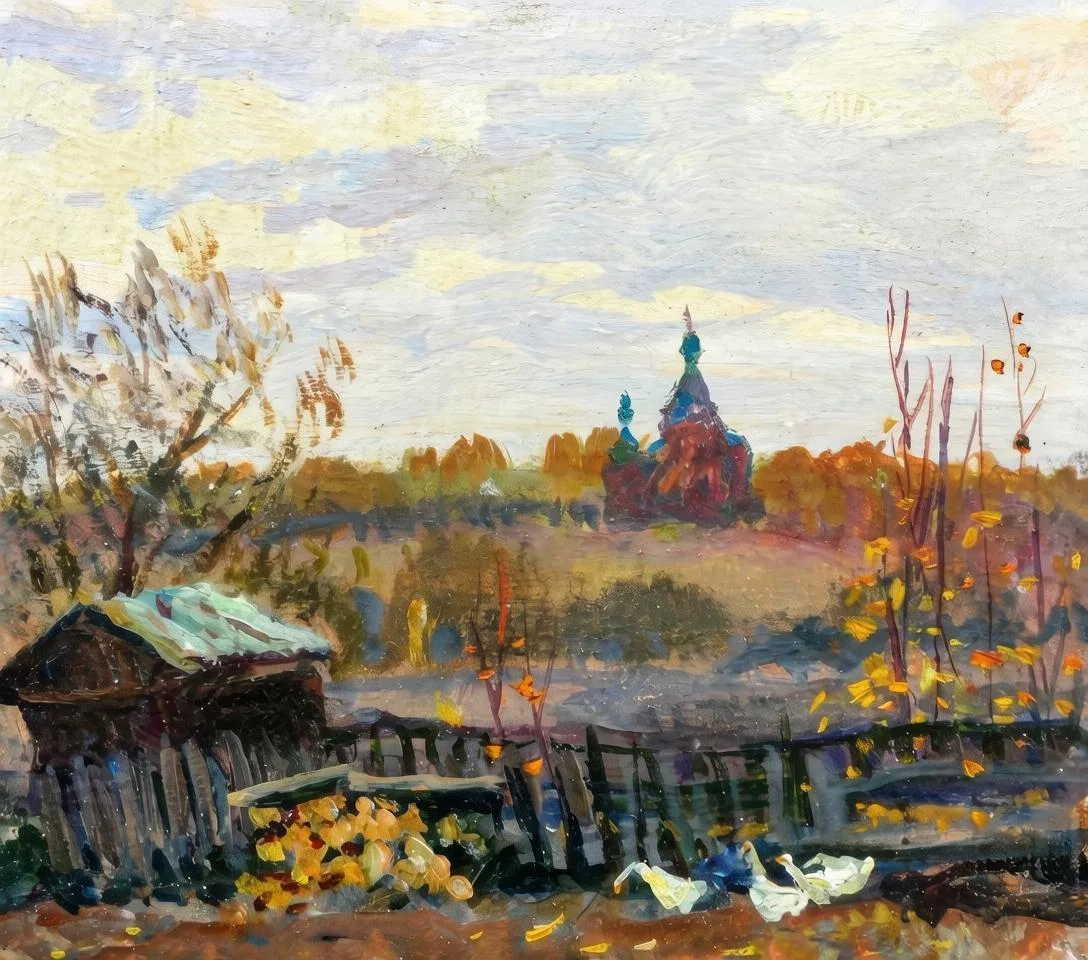 🎨 Тепло родной земли: Этюд Анатолия Ширманова «Моя банька»