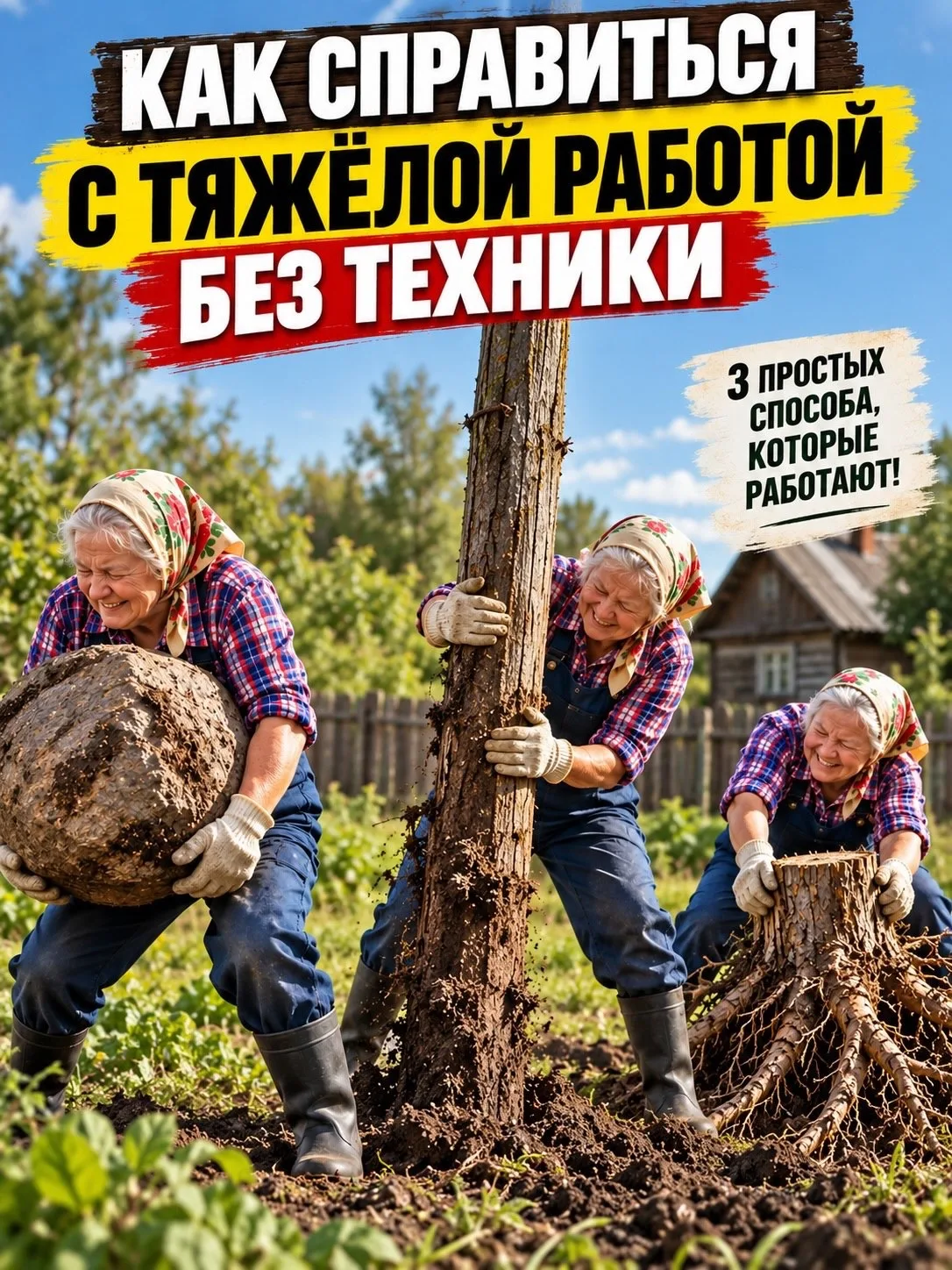 💪Как справиться с тяжёлой работой без техники?
