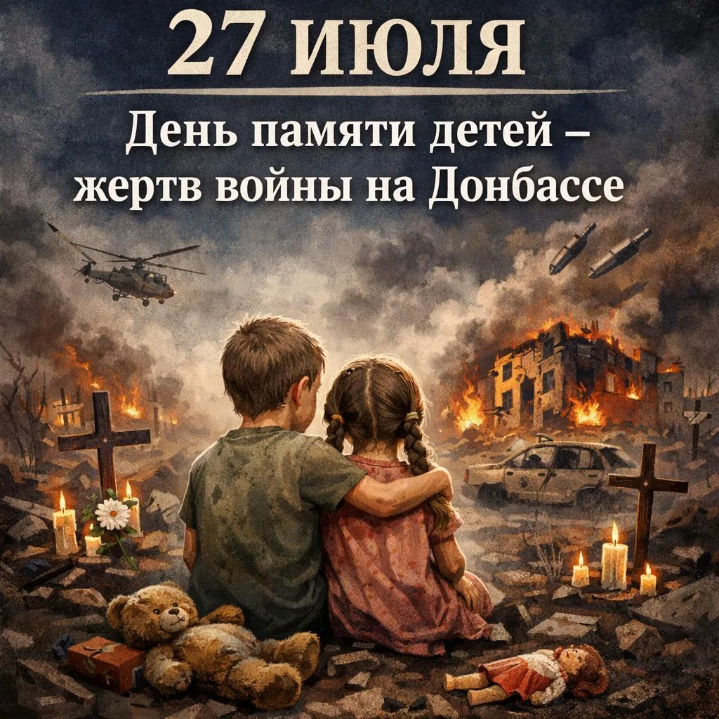 27 июля в России отмечается День памяти детей – жертв войны на Донбассе. Эта скорбная дата была уста