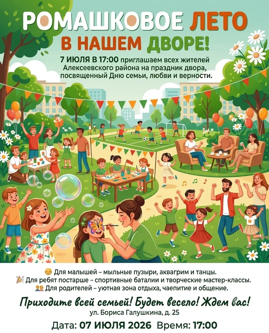 ☀️ Ромашковое лето в нашем дворе!