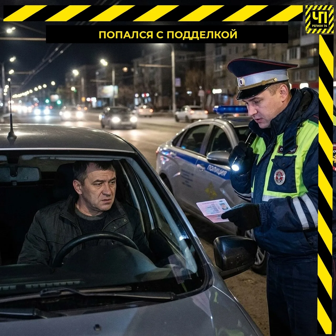 🛑 Шесть лет с подделкой: водителя из Магнитогорска вычислил инспектор