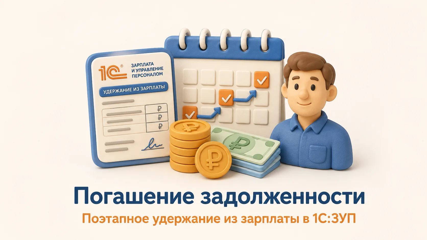 Как в 1С:ЗУП настроить поэтапное погашение задолженности сотрудником?