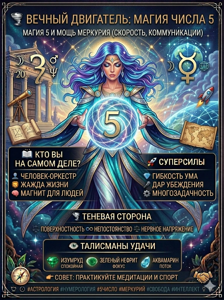 🌪 Вечный Двигатель: Магия числа 5