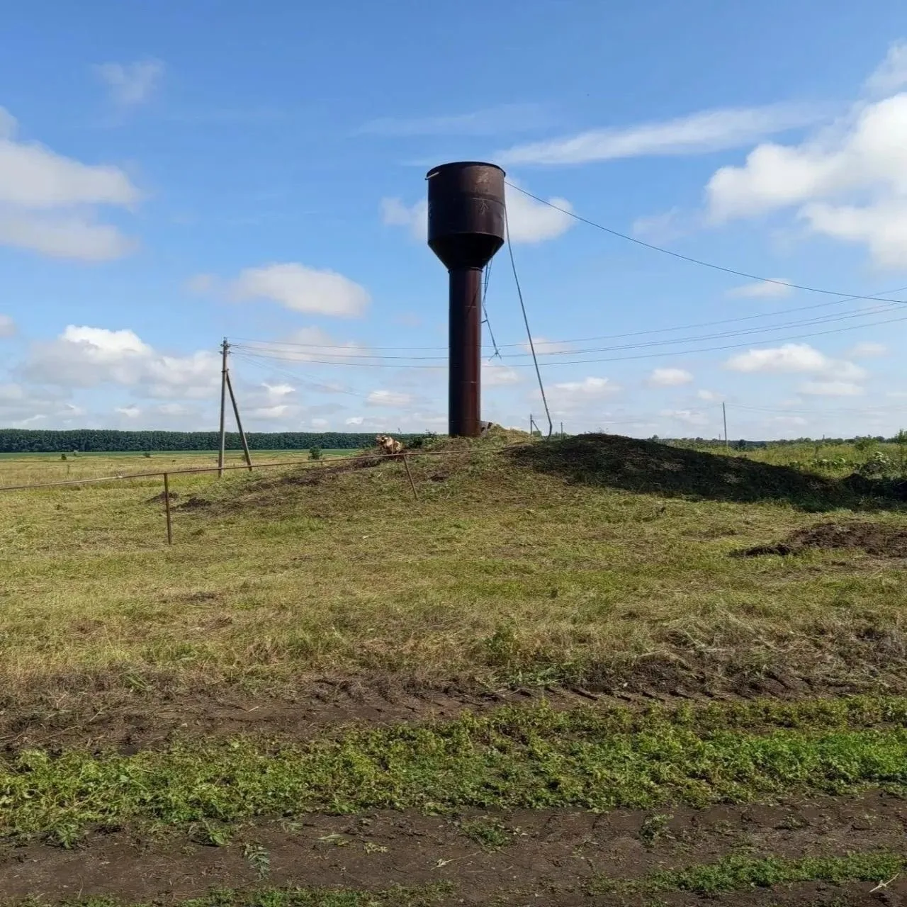 В Кучеряевке подготовили бетонную основу для новой водонапорной башни.