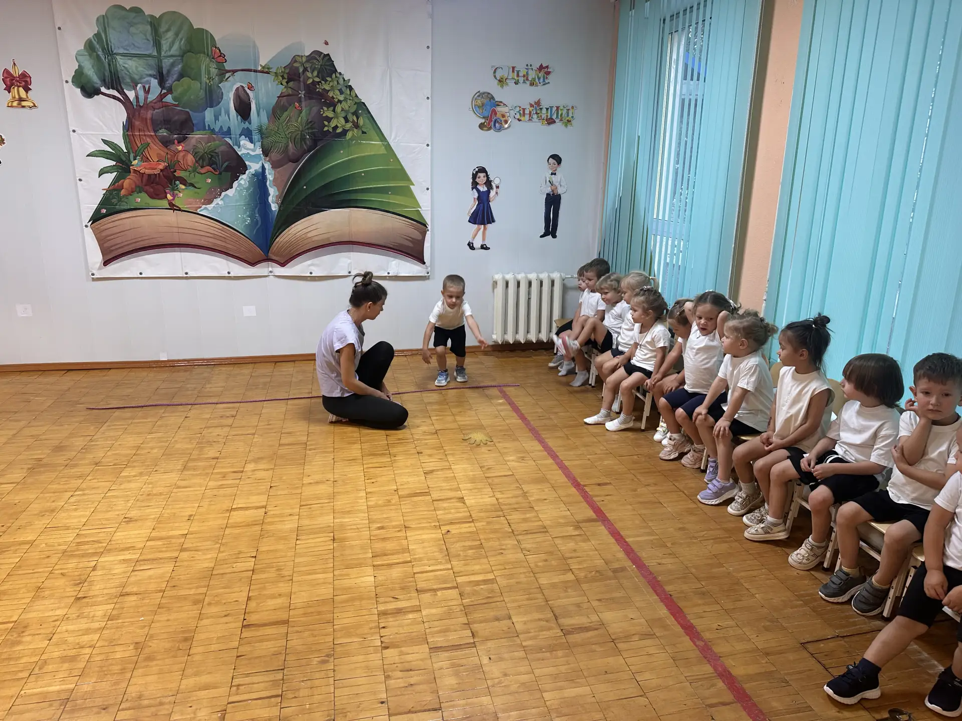 🎉 Вчера в нашем детском саду состоялось первое занятие по физической культуре в зале д...