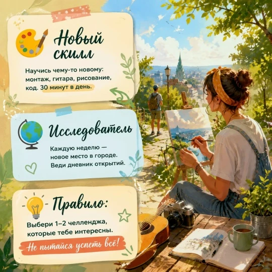 🎯 Лето — это не только отдых, но и крутая возможность попробовать что-то новое без давления оценок 