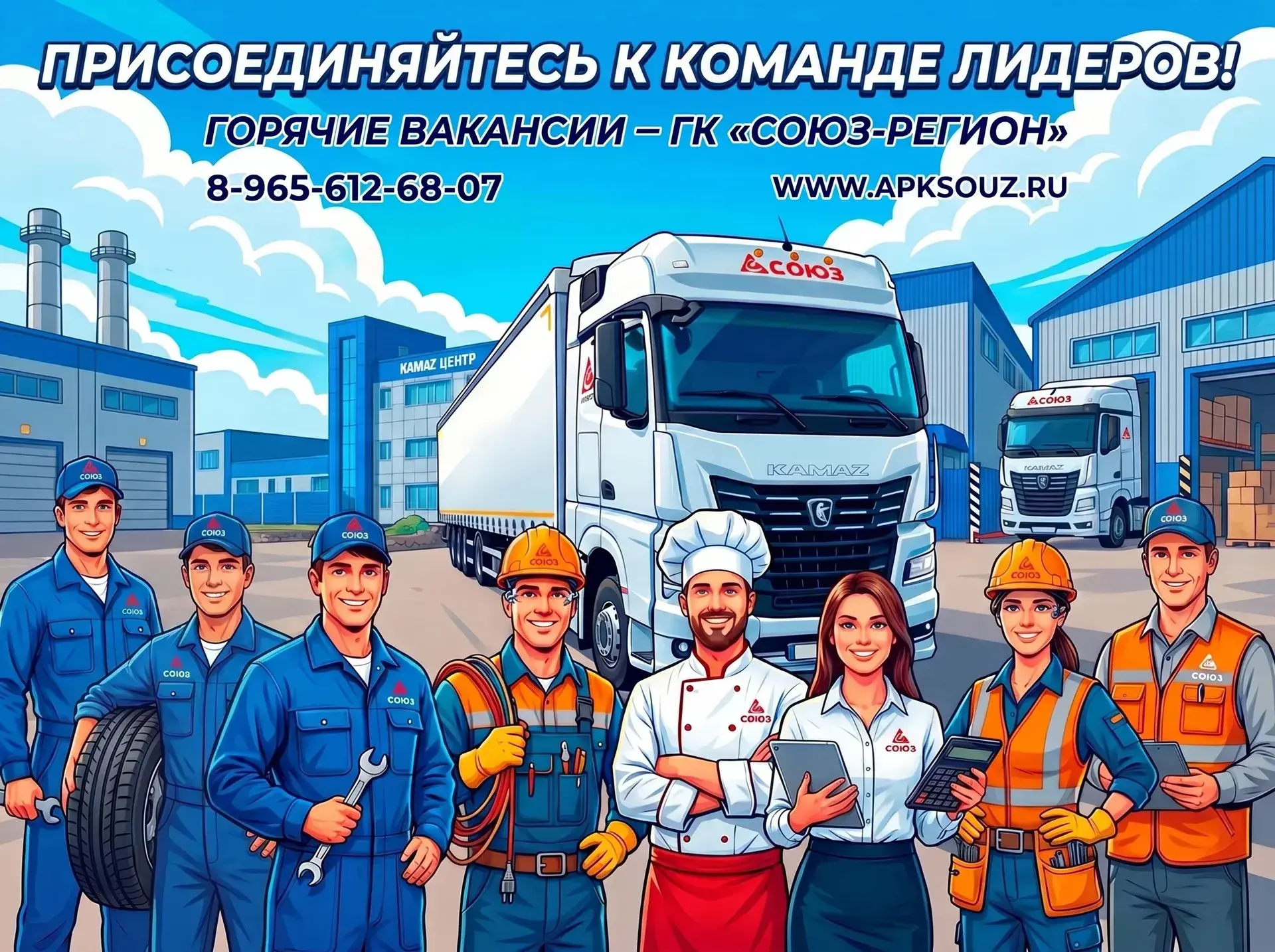 💼 ГОРЯЧИЕ ВАКАНСИИ — ГК «СОЮЗ-РЕГИОН»