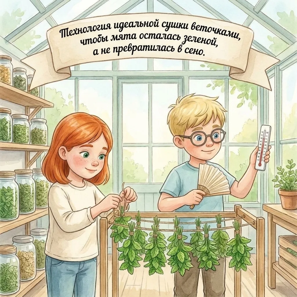 🌿☀️ Сегодня разберем самый красивый и «ленивый» метод заготовки перечной мяты — сушку ...