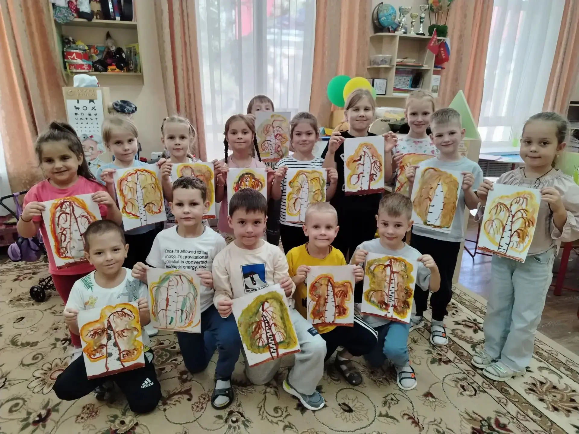 Занятие по рисованию «Осенняя берёза» в подготовительной группе — это отличный способ н...