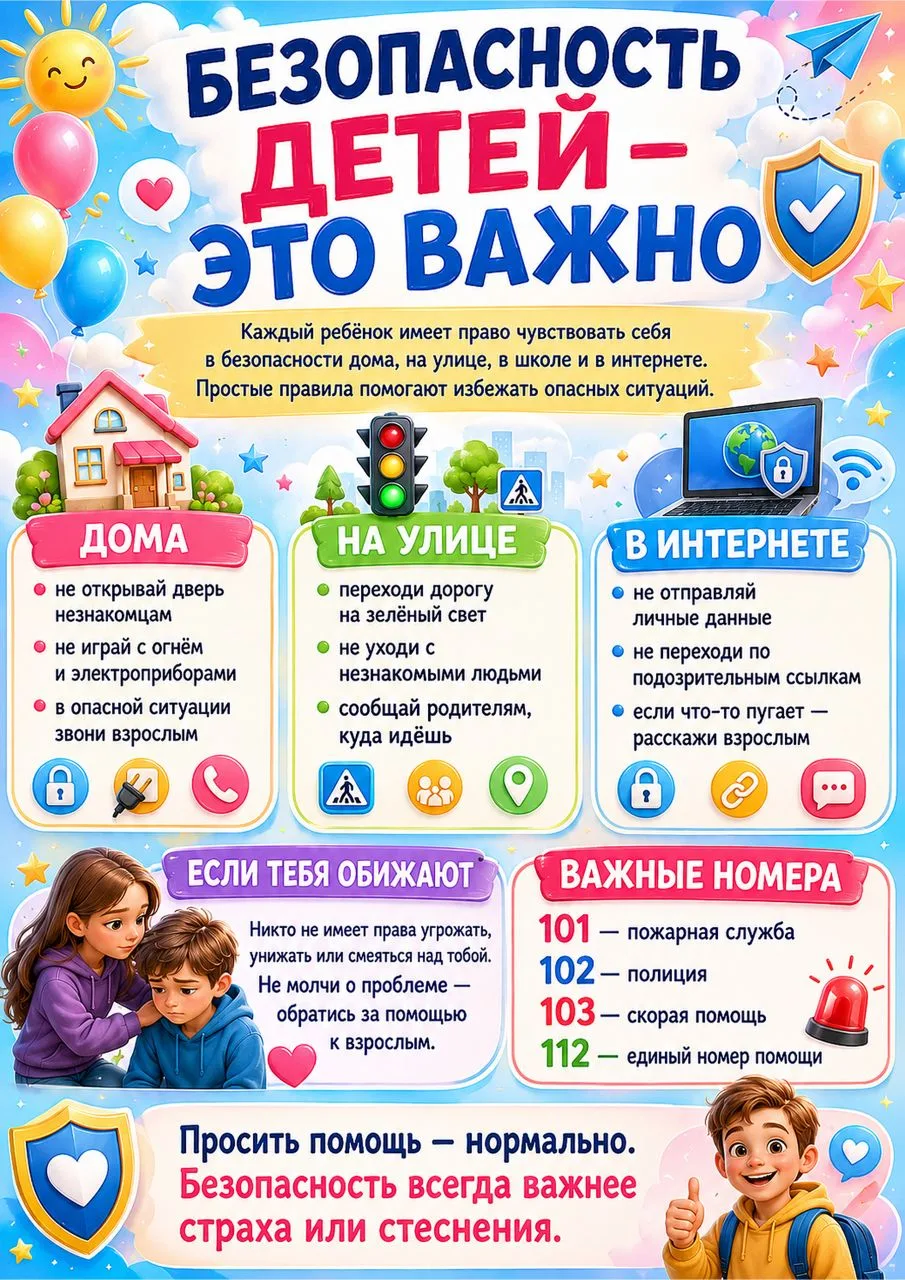 Безопасность детей- это важно ☝️