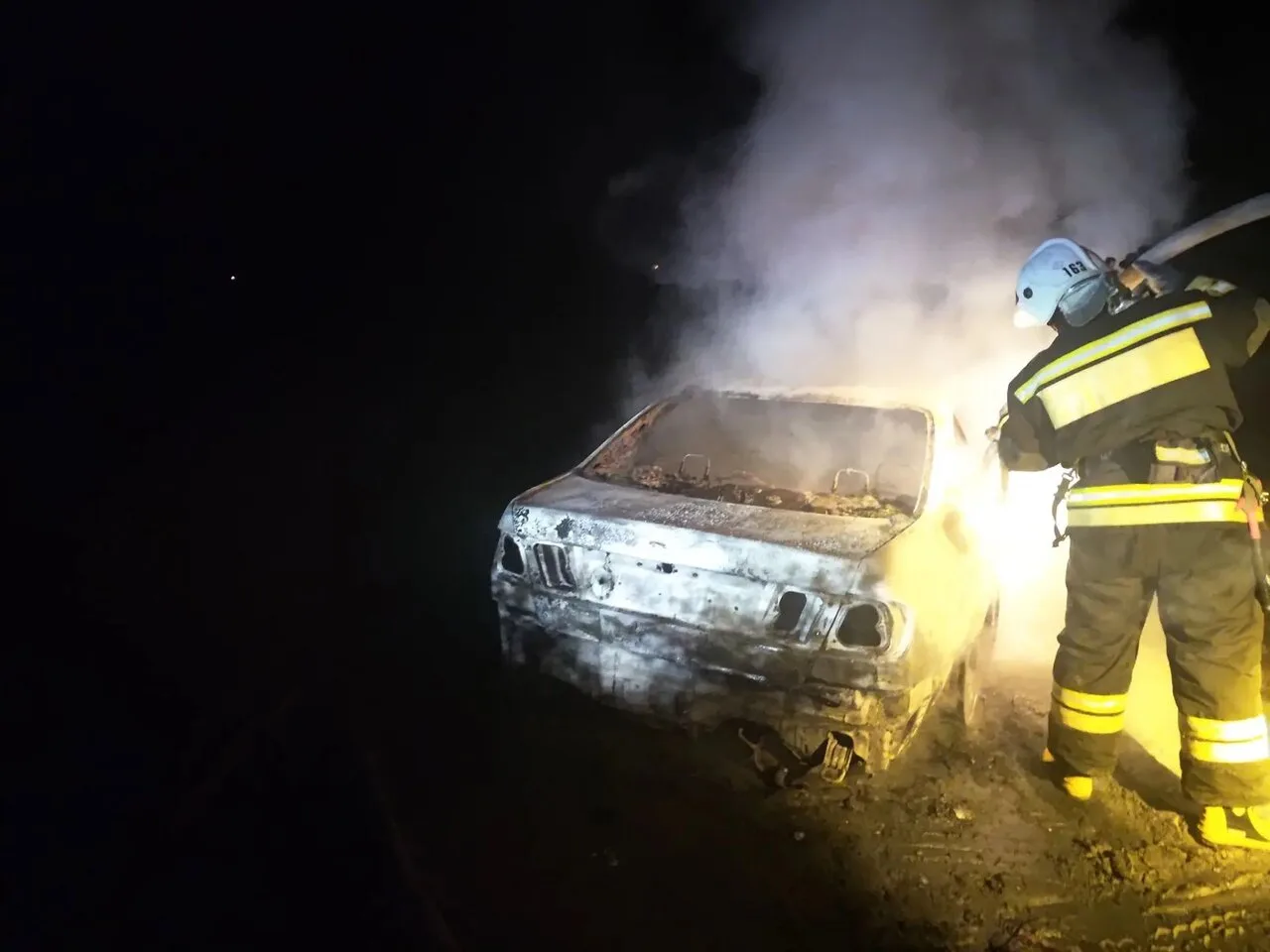 🔥🚒В Красноуральске тушили автомобиль.