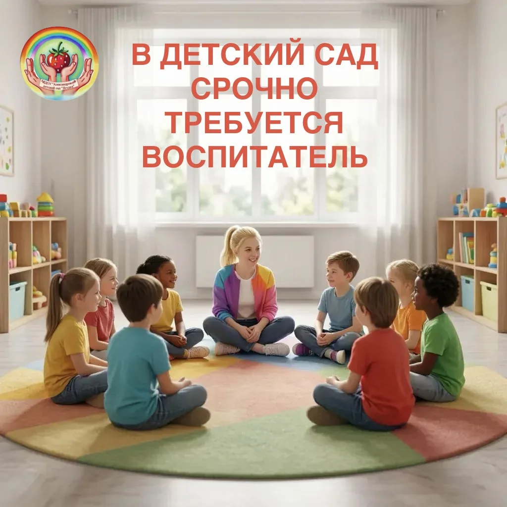 ‼️В нашем детском саду свободна временная вакансия воспитателя!