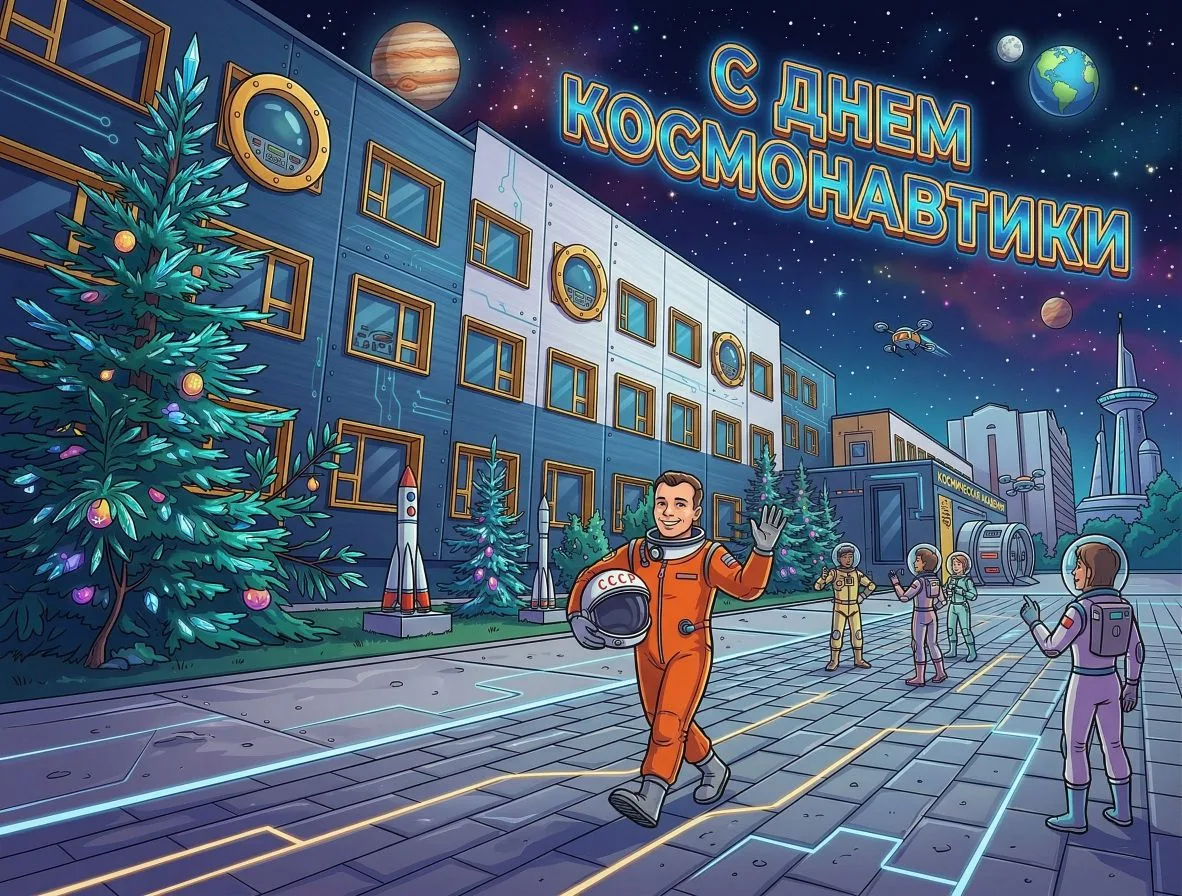 🚀 С Днём космонавтики!  🗓️ 12 апреля — день, когда наш соотечественник Юрий Гагарин открыл человечес