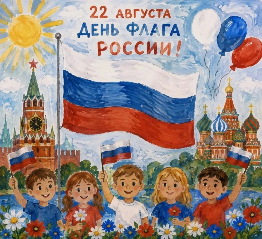 🎉22 АВГУСТА — ДЕНЬ ГОСУДАРСТВЕННОГО ФЛАГА РОССИЙСКОЙ ФЕДЕРАЦИИ🇷🇺