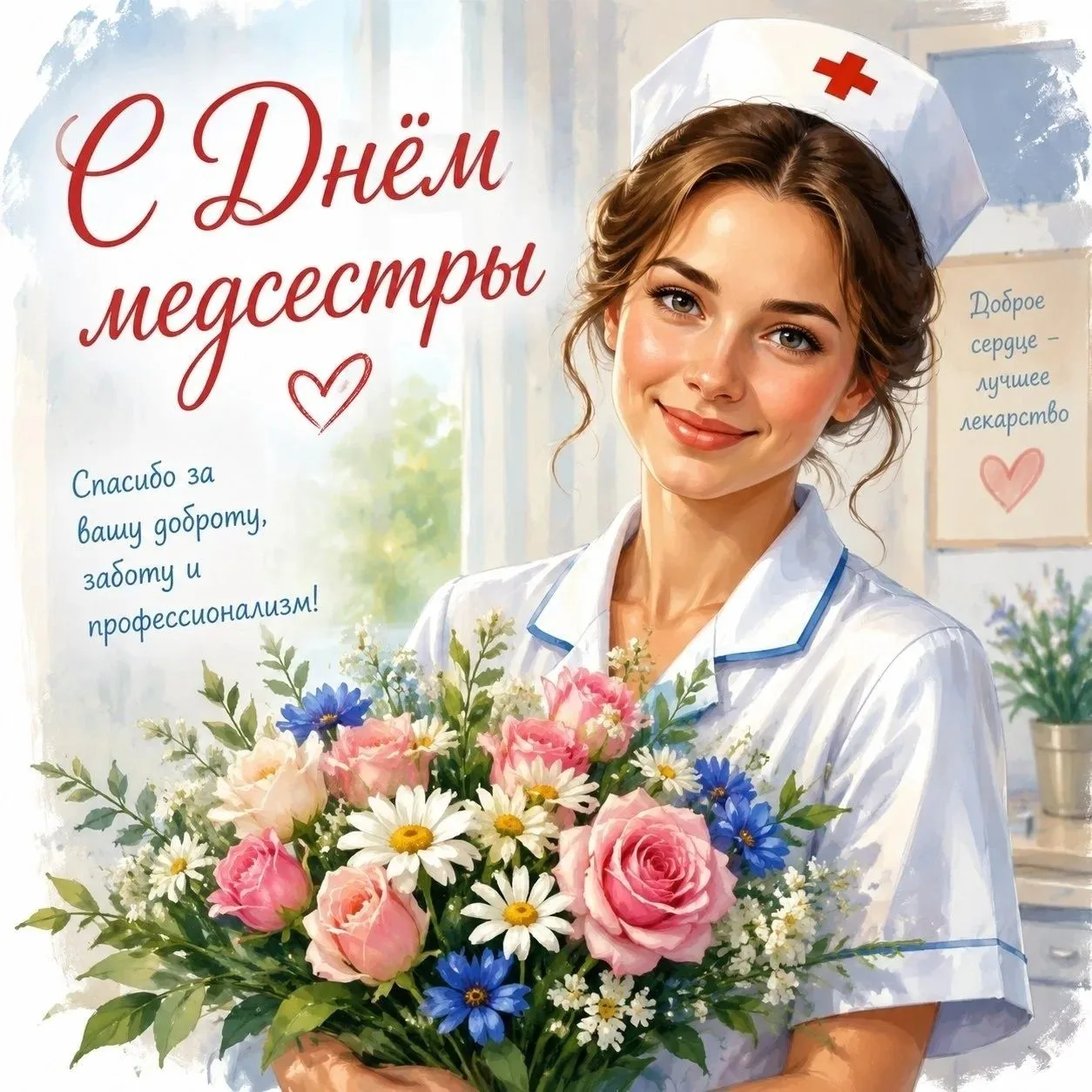 С Днём медсестры!💐⁣