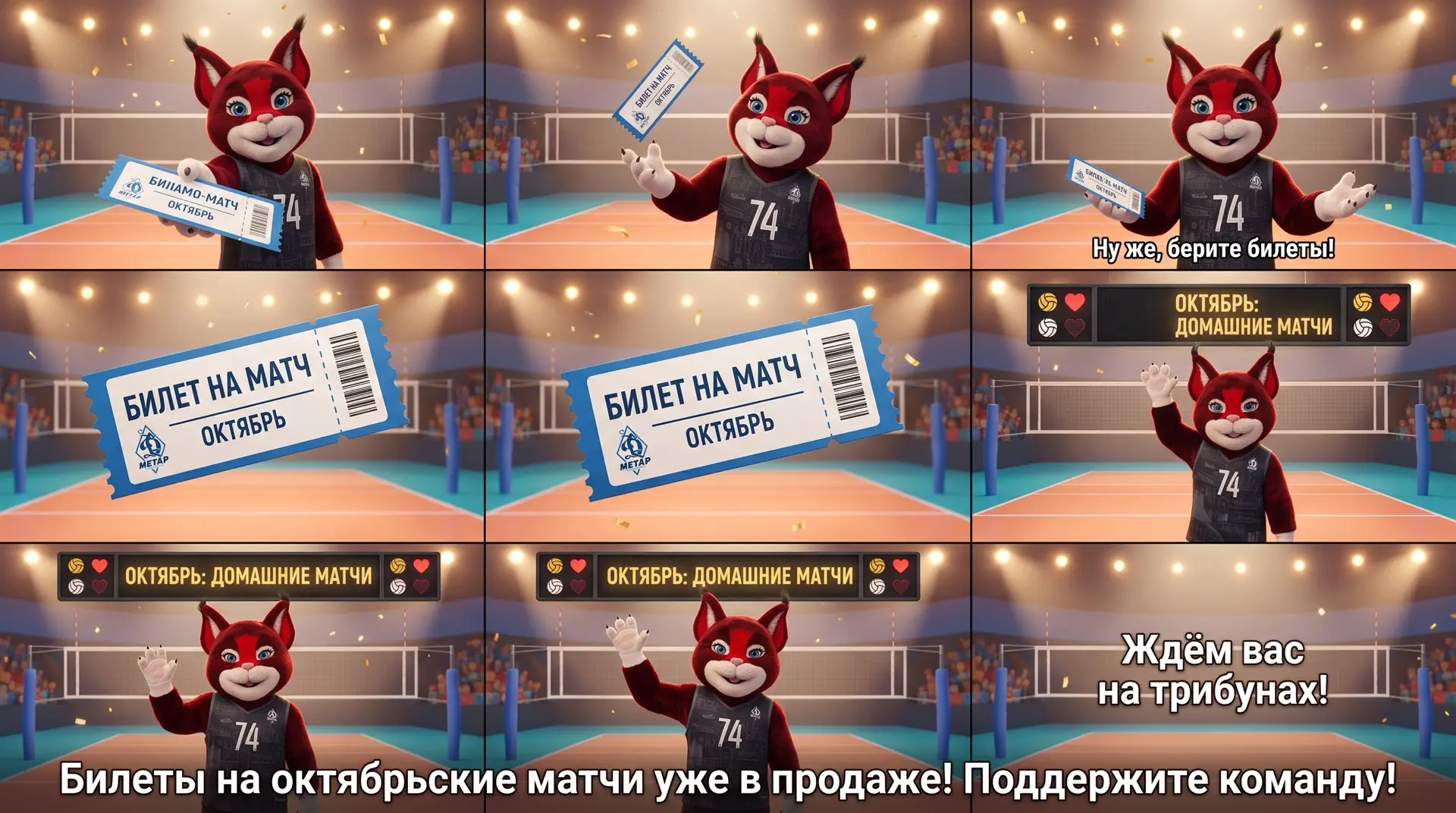 Наш Мотя напоминает: билеты на октябрьские матчи «Динамо-Метар» уже в продаже!🏃🏻