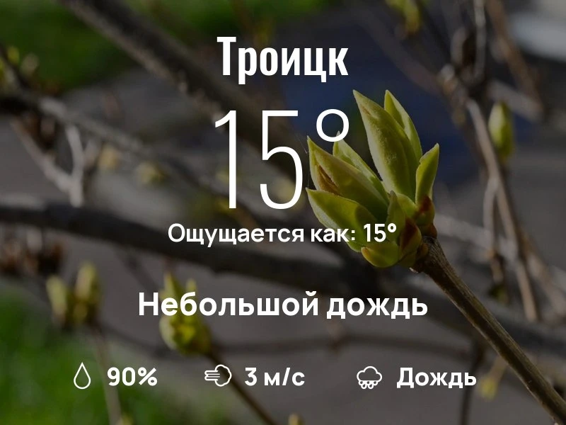 Что с погодой в Троицке?