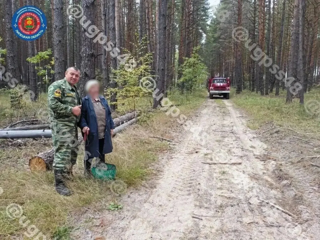 В Чаплыгинском округе пожарные помогли найти 91-летнюю женщину, заблудившуюся в лесу.