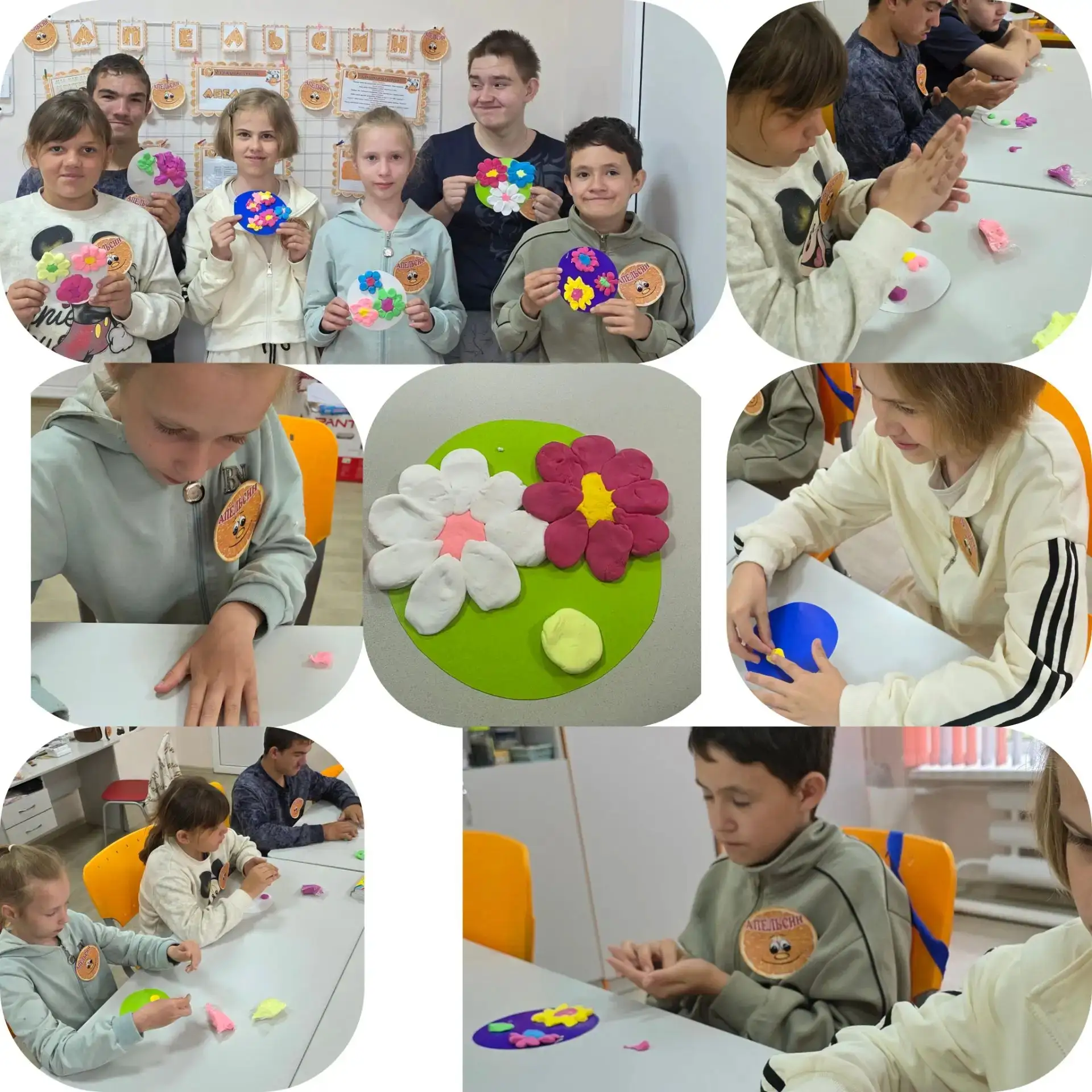 Сегодня у отряда "Апельсин 🍊" прошёл мастер-класс по изготовлению цветов из воздушного пластилина, 