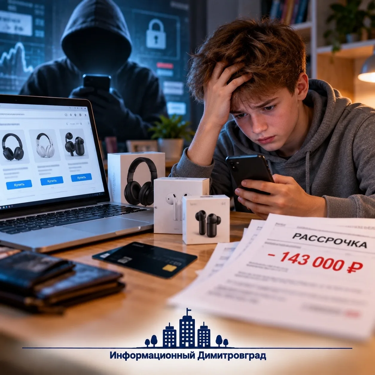 Мошенники обманули 16-летнего подростка из Димитровграда на 143 тысячи рублей 💸