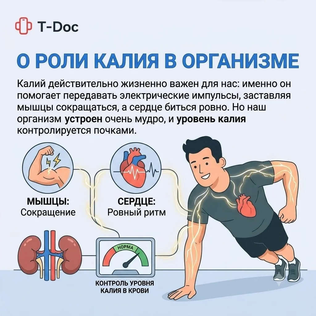 Про Калий

Проснувшись ночью от жуткой судороги в икре или почувствовав перебои в сердце, многие тут